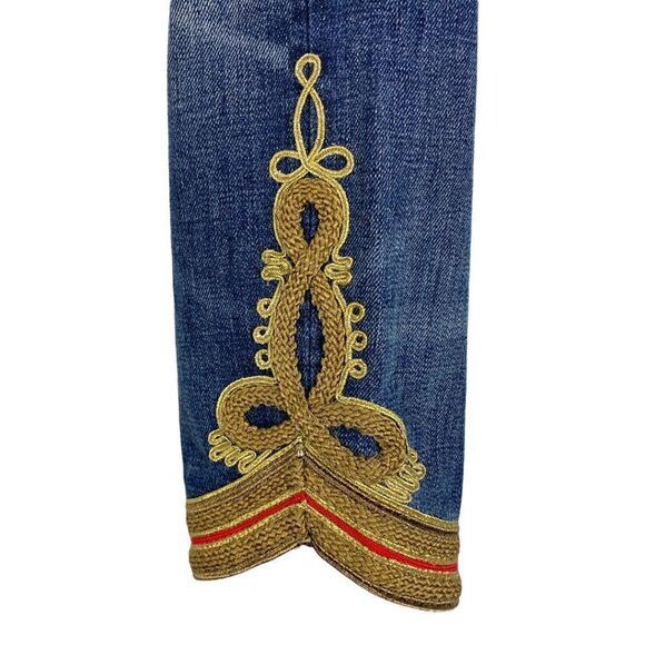 Polo Ralph Lauren Womens Waverly Straight Crop  Embroidered Hem Jeans US 25 - Picture 7 of 13
